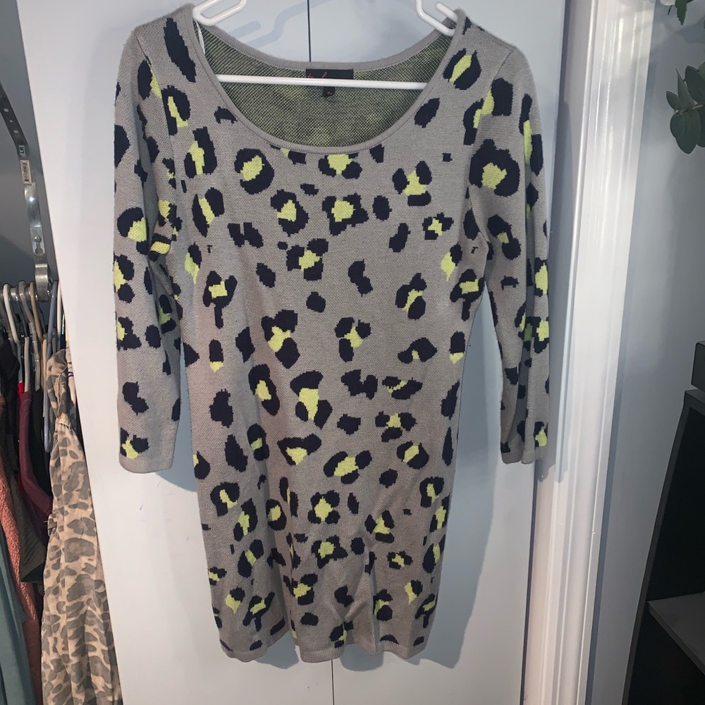 Takeout Pullover Long Sleeve Sweater Dress